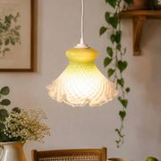 Tinted glass pendant light 1950