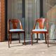 Pair of mahogany gondola chairs