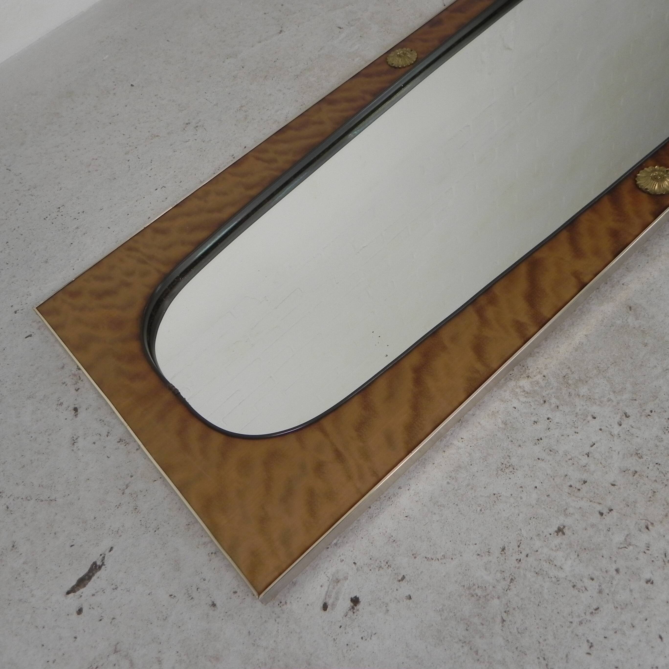 Large vintage oval mirror, 1960s