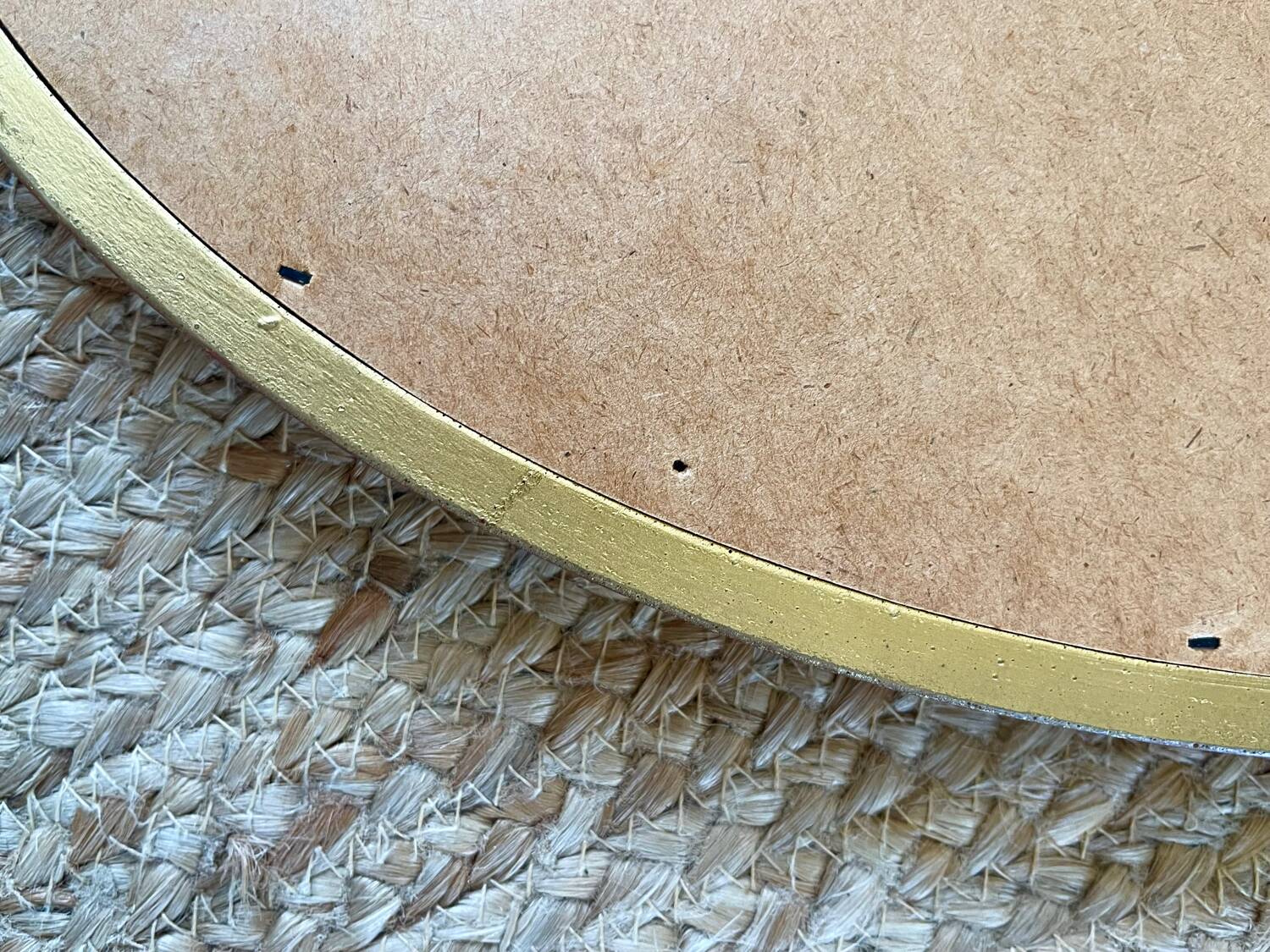 Oval mirror in carved wood