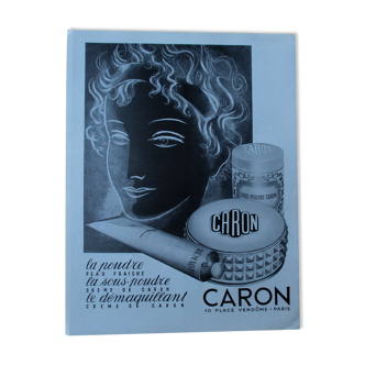 Old advertising Caron , perfumer, 50s