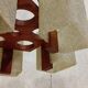 Teak and resin pendant light