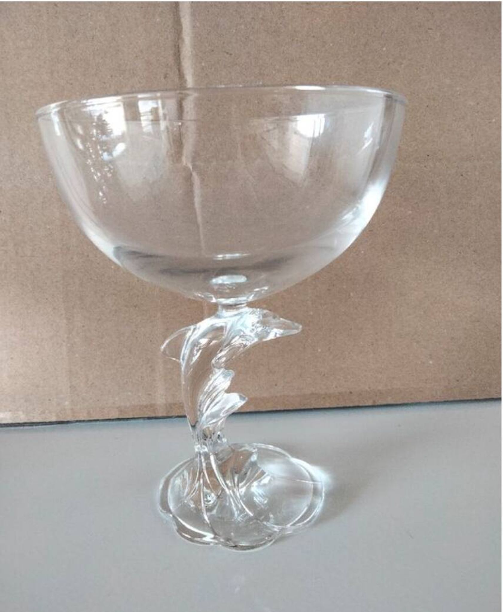 Luminarc champagne glass, Dolphy model, 1970