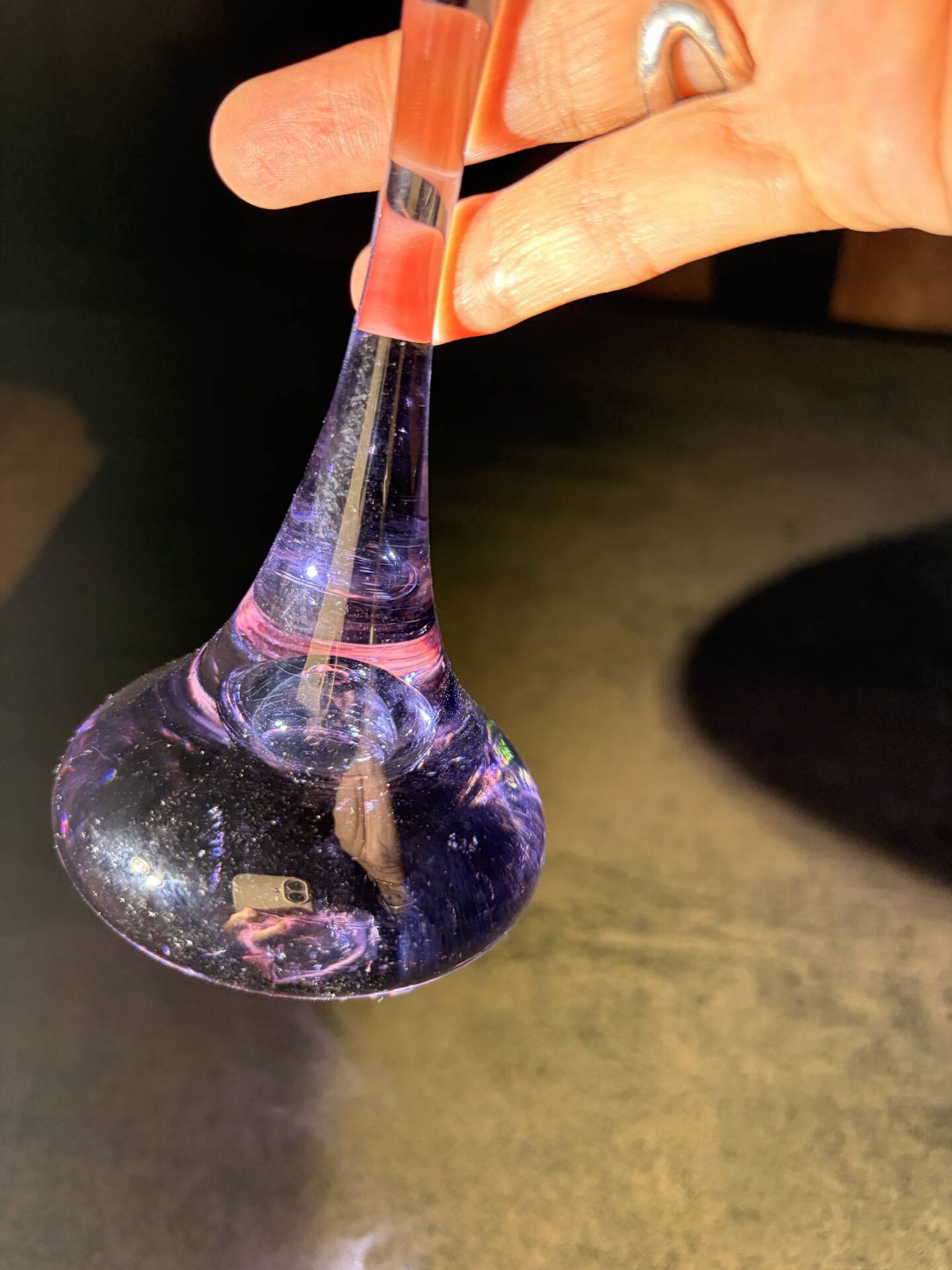 Neodymium Soliflore Vase "Alexandrite" - Sergio Asti for Arnolfo di Cambi.
