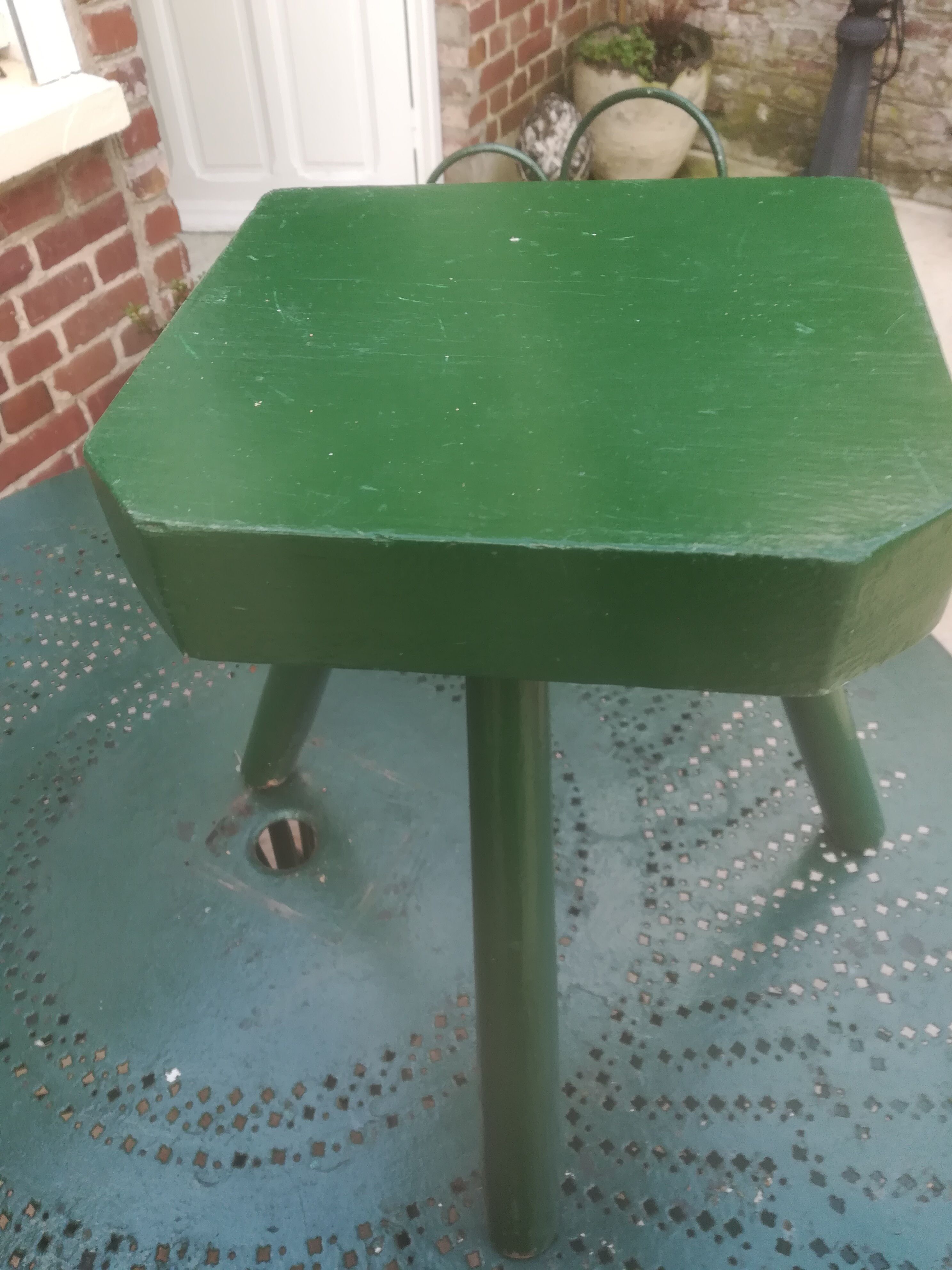 Antique trading stool