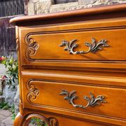Louis XV mind jumper dresser, 2 drawers, cherry, 60s
