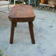 Free-form brutalist massive walnut side table