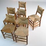 Set of 6 Charlotte Perriand chairs