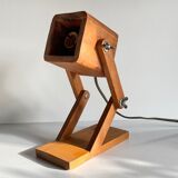 Articulated wooden lamp 70s/80s