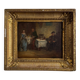 Huile sur panneau scène de taverne monogramme BC XIXe