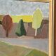 Original Swedish Oil on Panel – “Trees and Fields” by Carl‑Einar Andersson (1925–1975) – 1959 – Vintage & Framed – 53 × 44.5cm (20.9"×17.5")