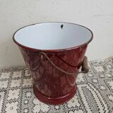 Old brown enamel bucket
