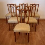 Set of 6 mid-century modern chairs, Italy, 1960s