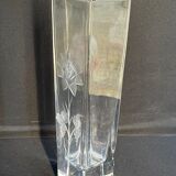 Cristallerie de Vannes le Châtel - Vannes Cristal France - Square vase - Cut crystal