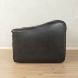 DS-47 two-seater sofa by de Sede, 1970s, black nappa leather