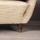 Pair of vintage 1950s armchairs in white fabric, Italian design