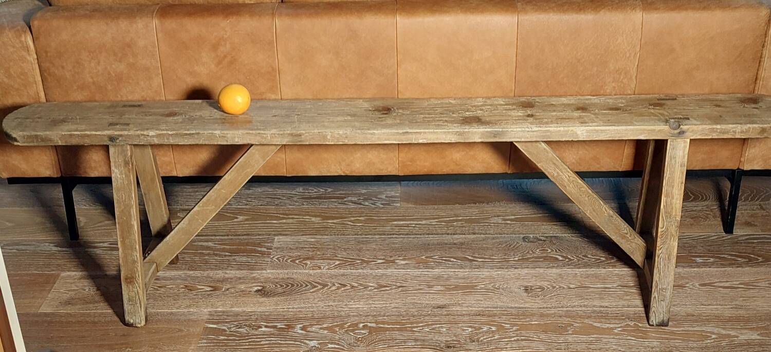 Antique pine bench