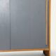 Vintage wooden sideboard with sliding doors – 1960s