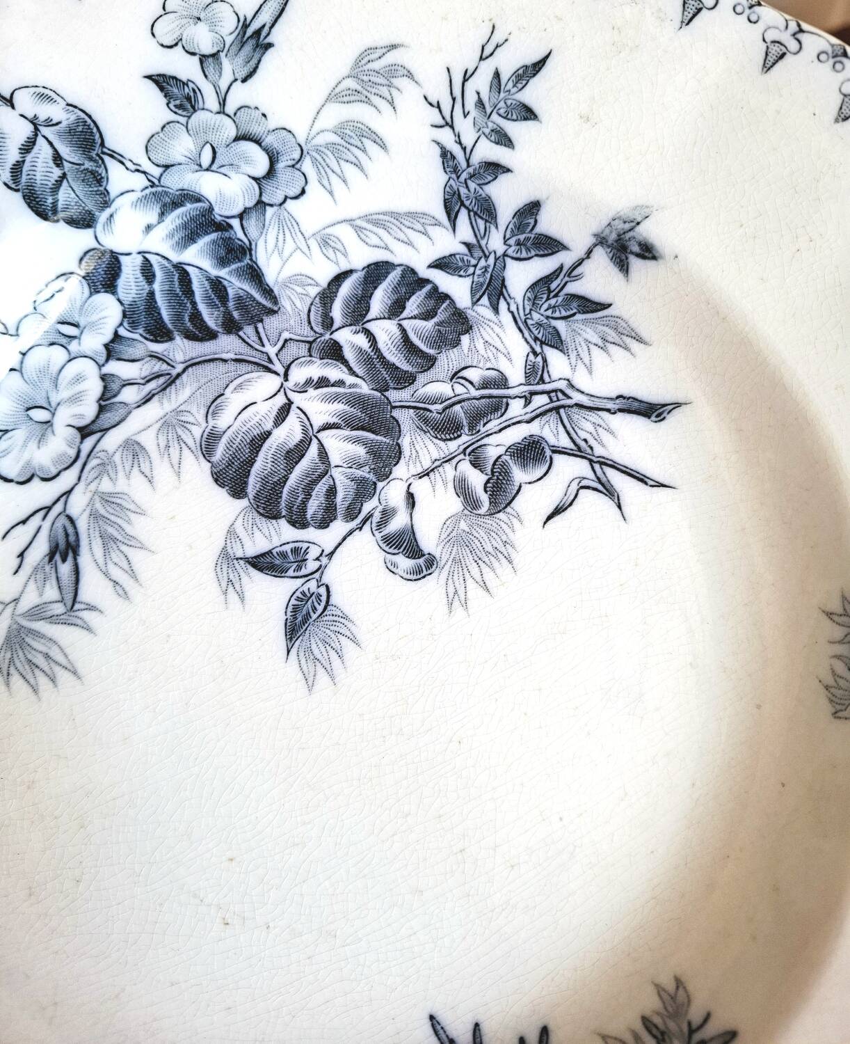 Antique earthenware soup plates