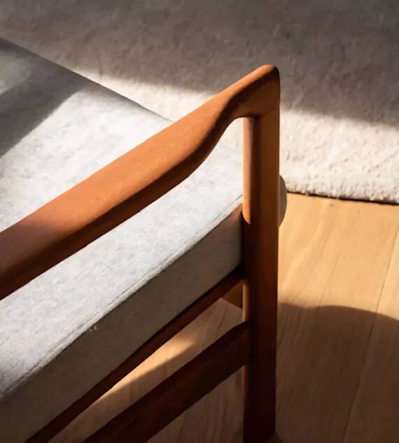 Original Baczyk Scandinavian armchair, 1960s, renovation, teak.