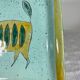 Small handmade glazed clay dish