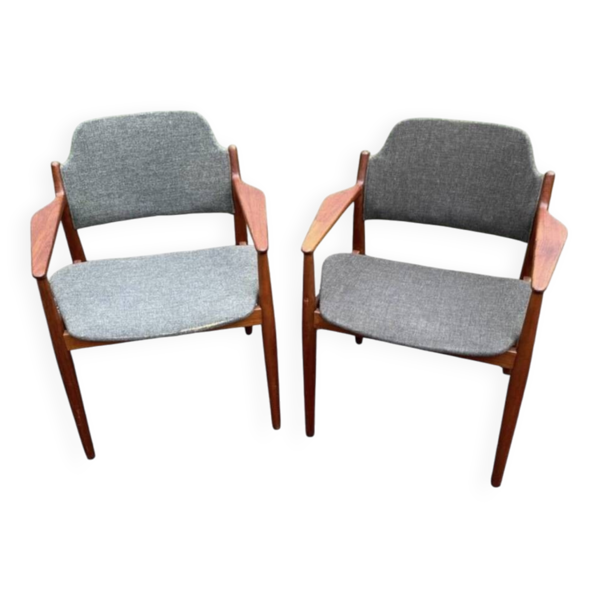 two model 62A armchairs designed by Arne Vodder for Sibast Møbler,