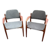 two armchairs model 62A designed by Arne Vodder for Sibast Møbler,