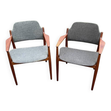 two armchairs model 62A designed by Arne Vodder for Sibast Møbler,