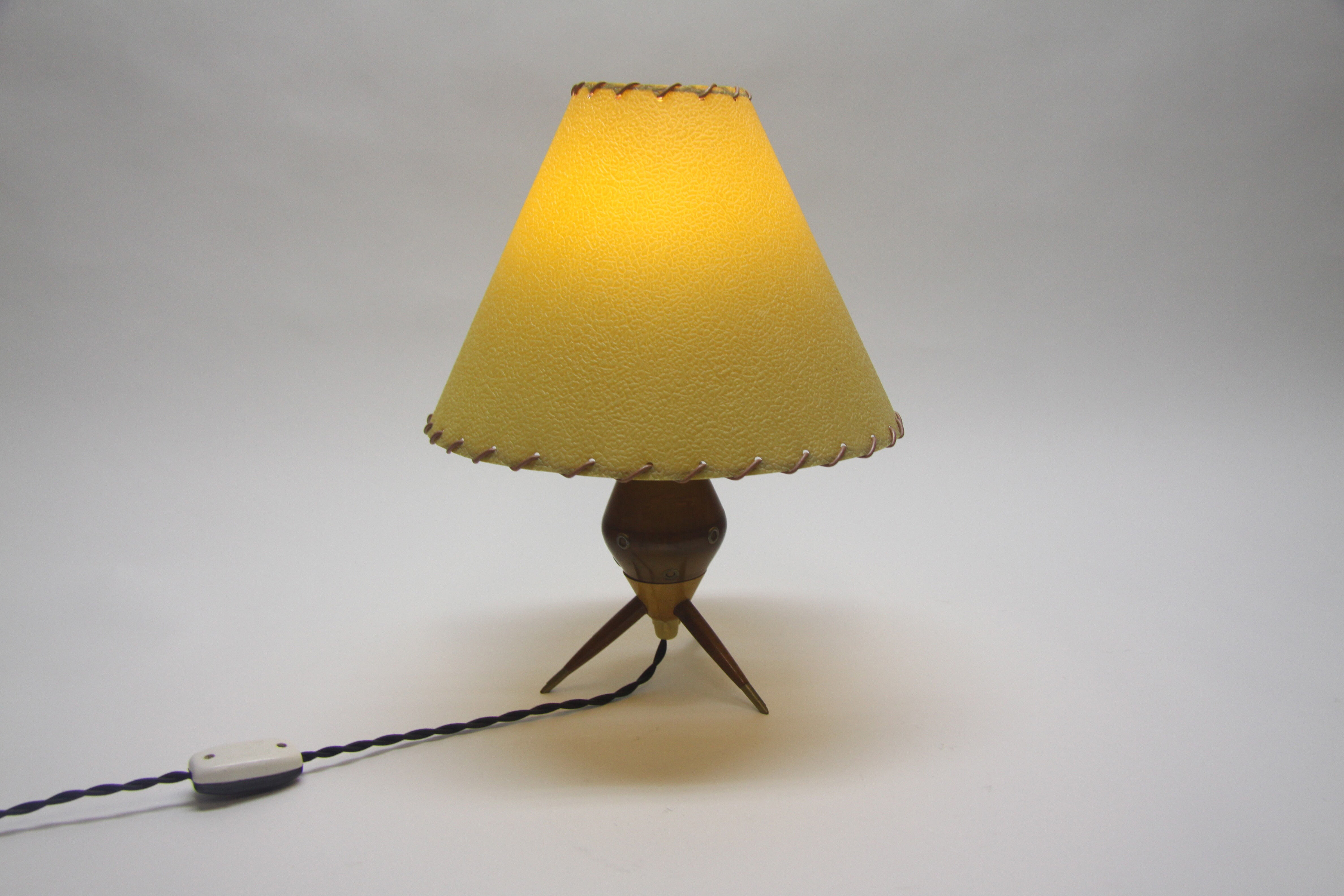Wooden vintage lamp, 1960s.
