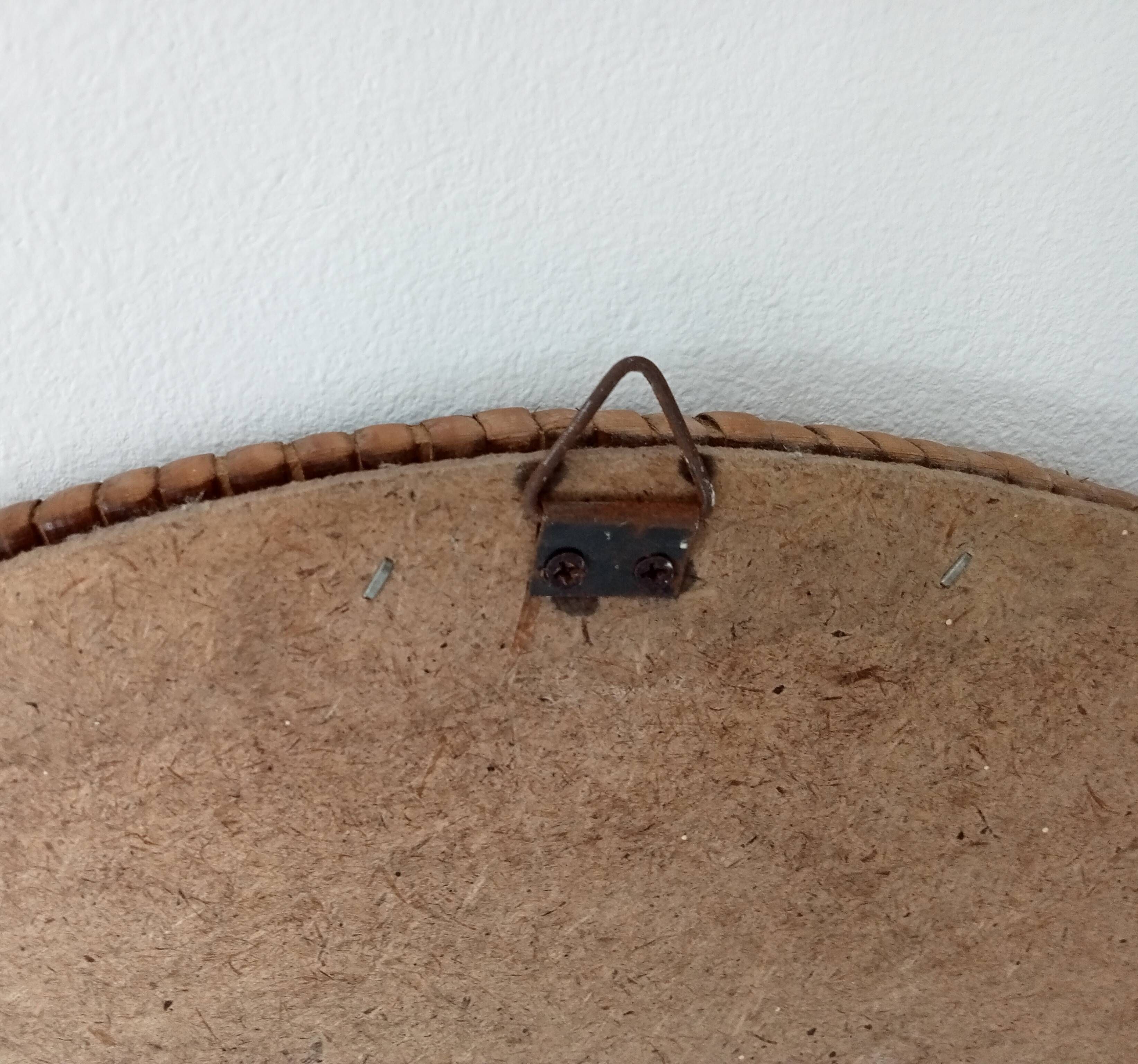 Vintage woven rattan mirror 60*43cm 60s/70s
