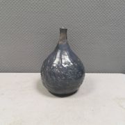 Pauline Toynbee vase, Textured Blue Crystal Glaze Organic Shape, 1980s