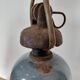 Industrial pendant lamp in blue and green email.