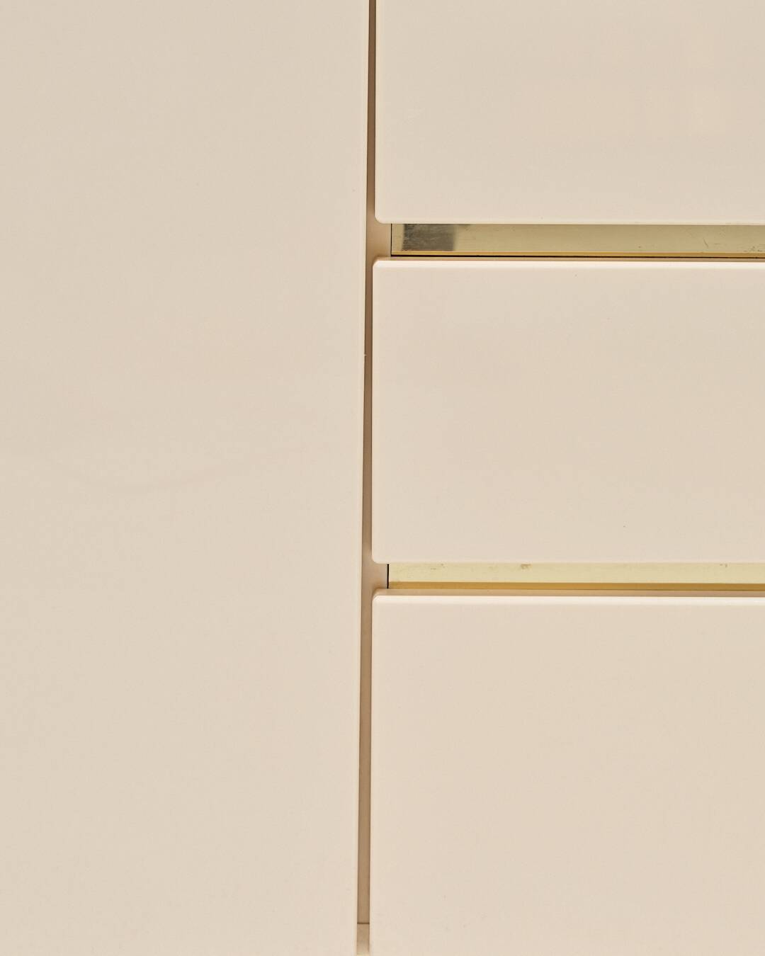 Lacquered Wood and Brass Sideboard, 1970s
