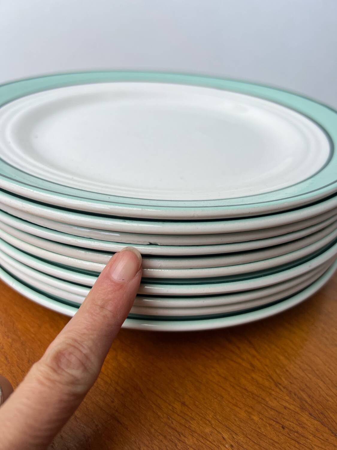 10 vintage flat plates Amanda Ceranord France