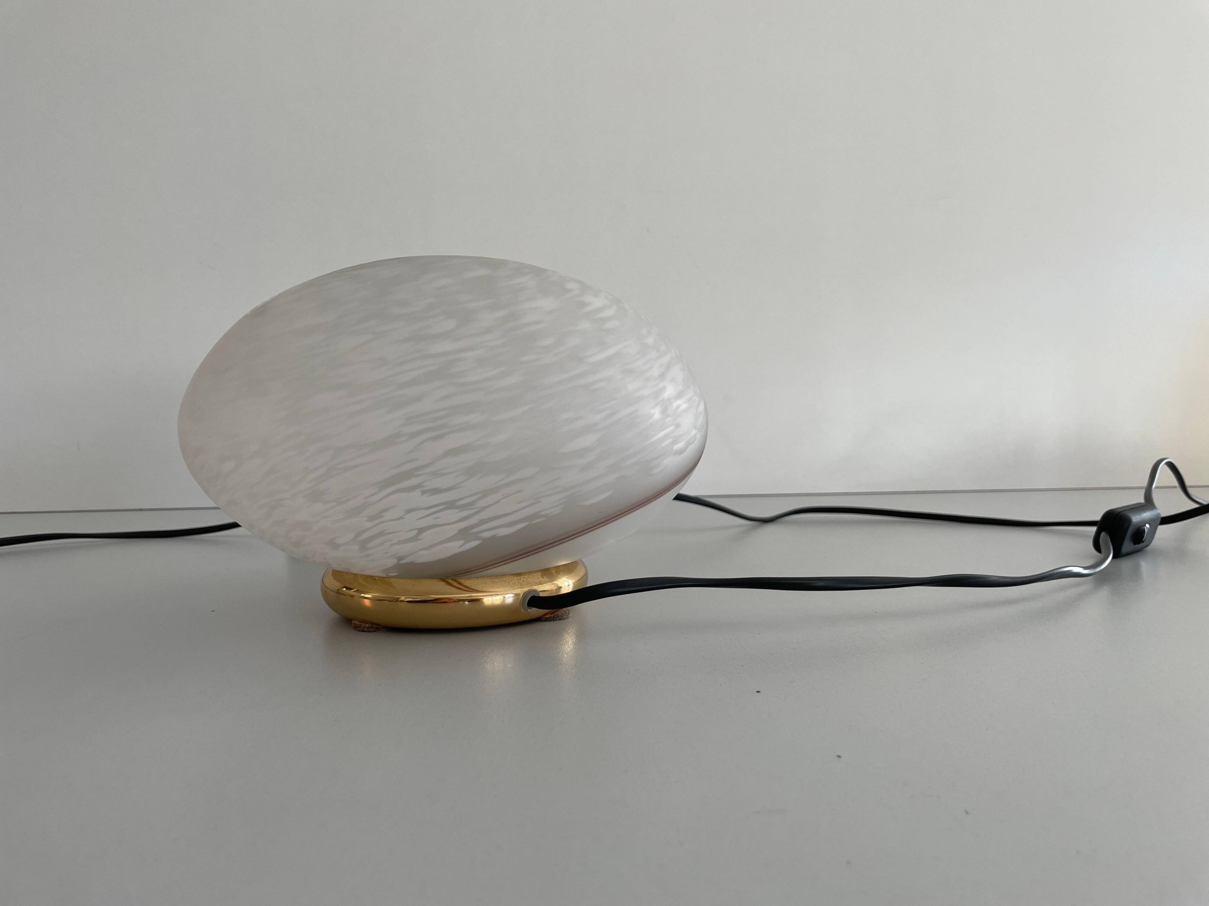 Pair of mid-century glass table lamps by Vetri Murano, 1960s, Italy.