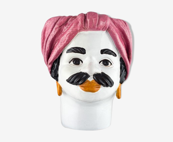 Vase tête moyenne rose homme