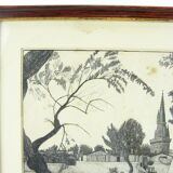 Old ink drawing from La Rochelle, signed