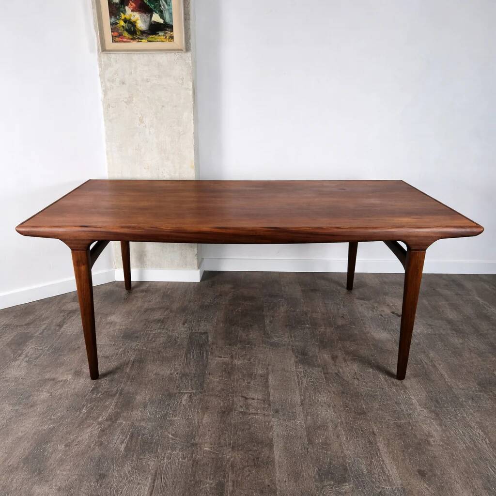 Table à manger en teck avec extension par Johannes Andersen, pour Uldum Møbelfabrik, Danemark, 1960.