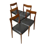 Set of 5 Danish teak chairs