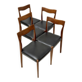 Set of 5 Danish teak chairs