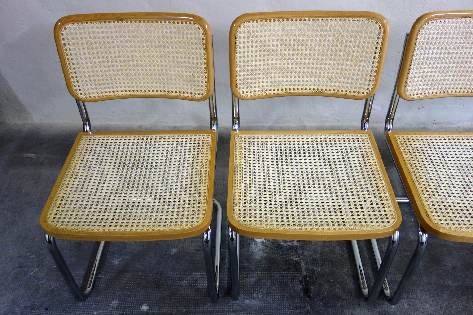 Série de 6 chaises Cesca B32 Marcel Breuer Italie