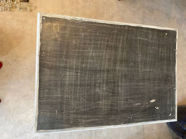 Meuble de metier ancien en bois patiné avec 3 tiroirs casier administration