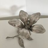 Flower ashtray on chrome stem with 5 removable ashtray petals