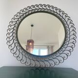 Vintage wrought iron mirror