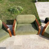 Set of 1 sofa and two armchairs, transatlantic style from the 50s.