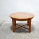 Table à manger ronde extensible vintage en bois