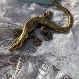 Gilt bronze lizard