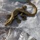 Lézard en bronze doré