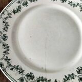 2 Badonviller flat plates, green champagne model