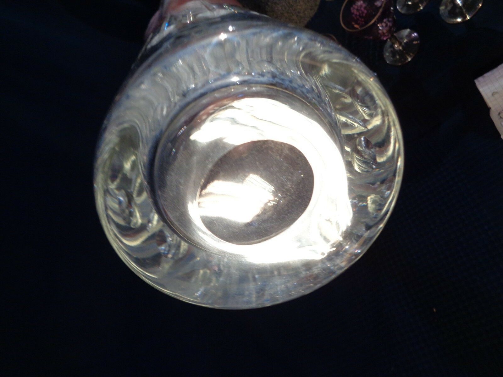Bohemian baccarat-sized crystal whiskey carafe